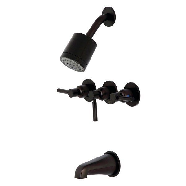 Kingston Brass Tub and Shower Faucet, Oil Rubbed Bronze, Wall Mount KBX8135DL - main